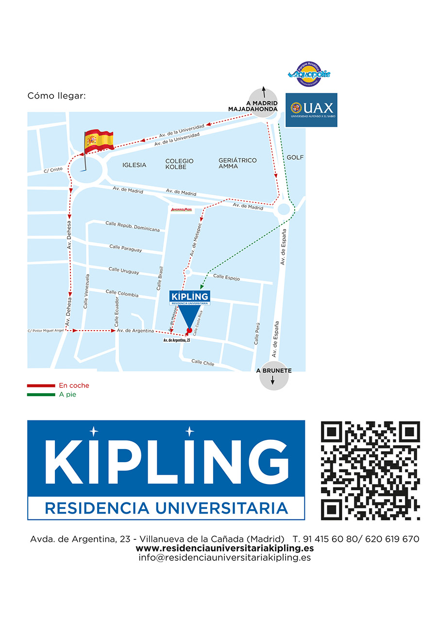 Mapa de Location Kipling University Residence