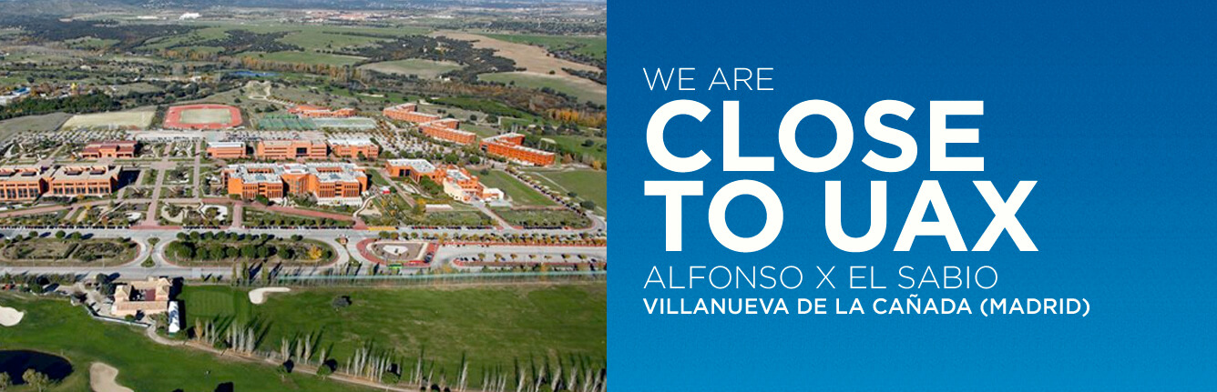 Estamos junto a la UAX Alfonso X El Sabio, Villanueva de la Caada (Madrid)